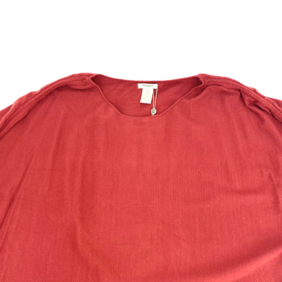 MAX STUDIO Heather Rust Ruche Sleeve Sz 1X - Picture 2 of 9